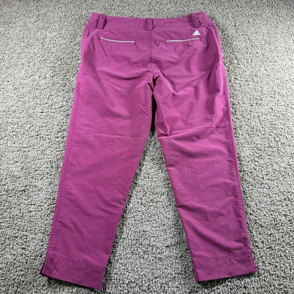 Adidas Golf Pants Berry Cropped Straight Leg women 14 athletic performance ankle